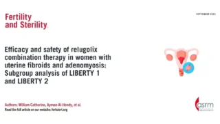 Relugolix Combo Therapy in Fibroids and Adenomyosis - Fertility and Sterility