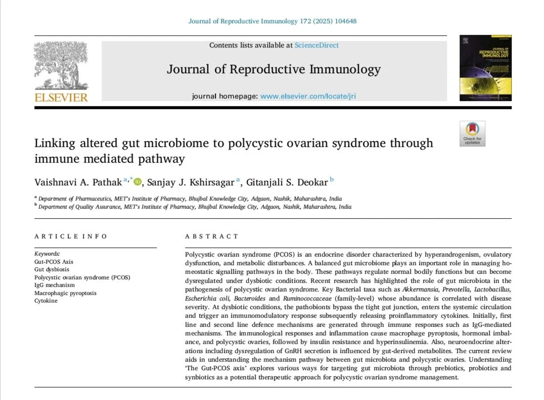 Vaishnavi Pathak: Linking Altered Gut Microbiome to Polycystic Ovarian Syndrome