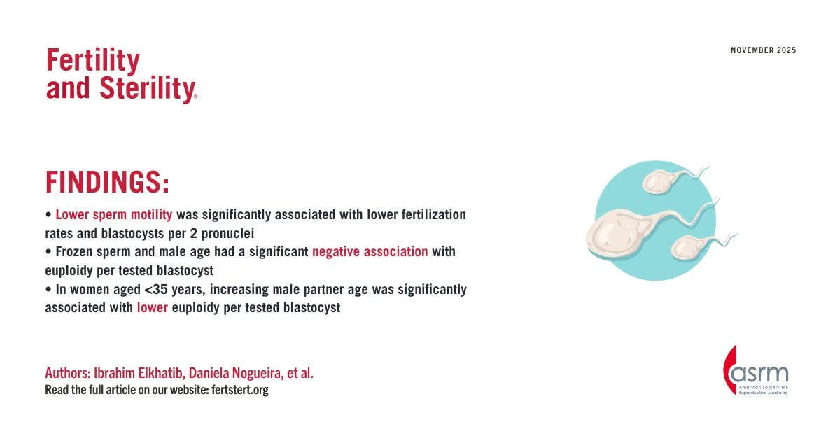 The Influence of Male Age on Blastulation and Euploidy Rates – Fertility and Sterility