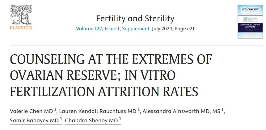 Counseling at the Extremes of Ovarian Reserve – PCRS