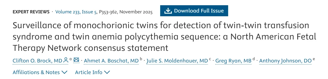 Christopher Robinson: Surveillance of Monochorionic Twins