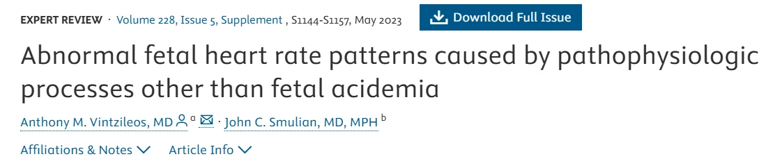 Christopher Robinson: Abnormal Fetal Heart Rate Patterns Caused by Listeria Monocytogenes