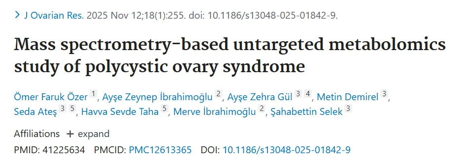 Metabolomics Uncovers Biomarkers for PCOS Diagnosis and Therapy – JMSACL