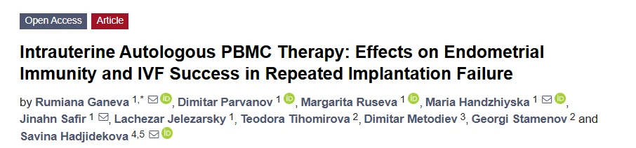 Rumiana Ganeva: PBMC Therapy – A Breakthrough in Repeated Implantation Failure