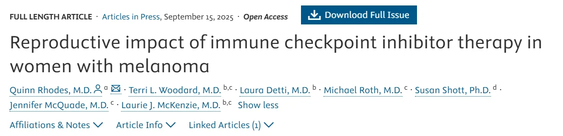 Reproductive Impacts of Immune Checkpoint Inhibitors – Fertility and Sterility