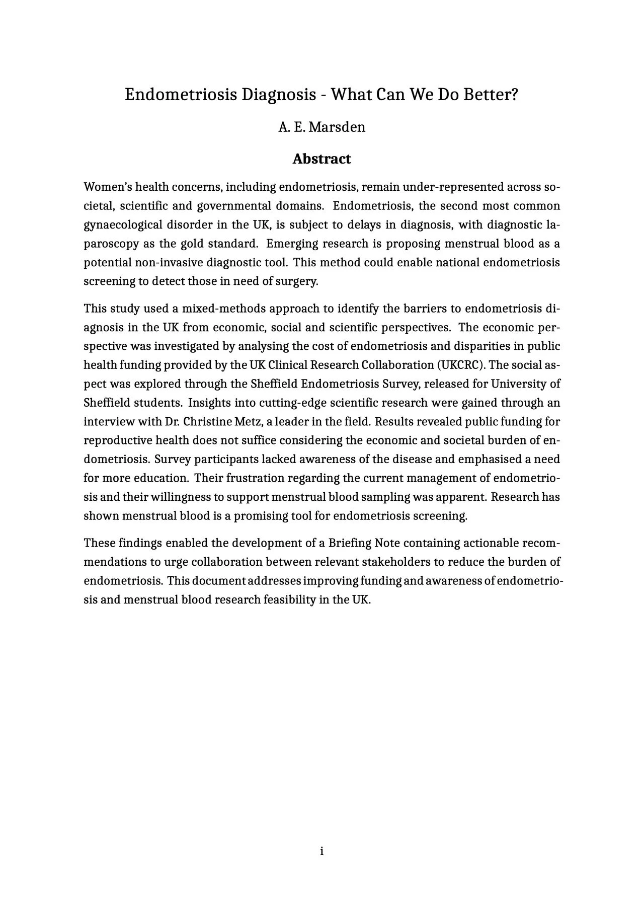 Amy Marsden: Vipoglanstat – A New Treatment for Endometriosis