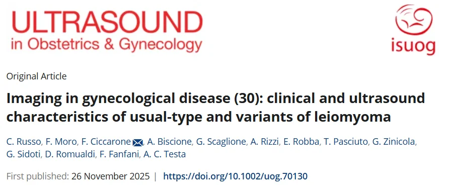 Latest Findings on Leiomyoma Variants – ISUOG