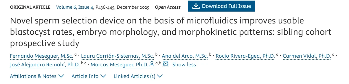 Novel Microfluidics Device Enhances Sperm Selection Success – Fertility and Sterility