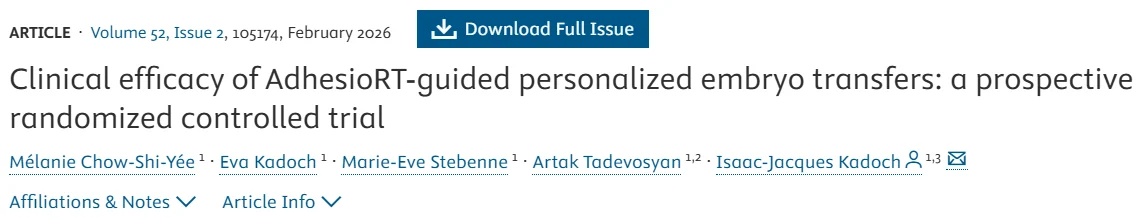 AdhesioRT Test Models Endometrial Receptivity to Optimize Implantation Timing – RBMO