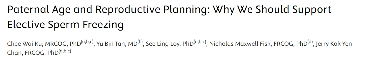 Lucile Ferreux: Paternal Age as an Underestimated Factor in Reproductive Health