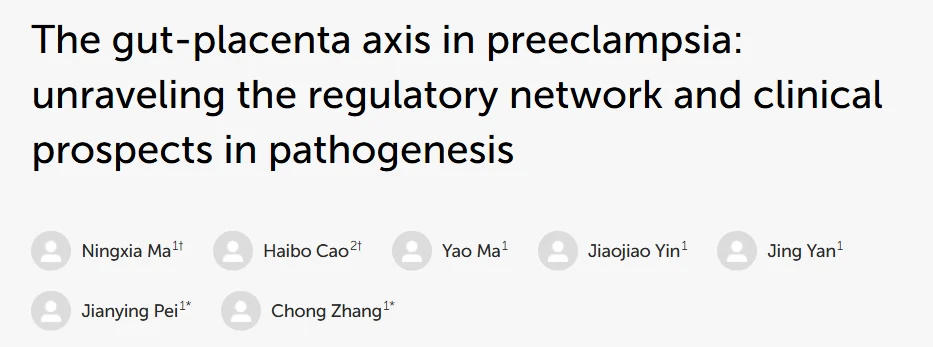 Thorsten Waloschek: The Maternal Gut–Placenta Axis in Preeclampsia Pathogenesis