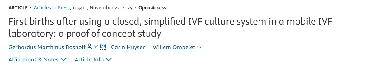 Simplified IVF Culture System Shows Promise in Accessibility – RBMO