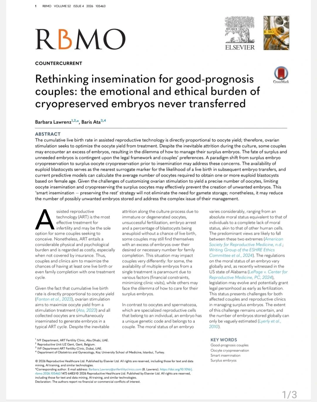 Barbara Lawrenz: IVF/ICSI Treatment May Not Only Be a Blessing but Also a Dilemma