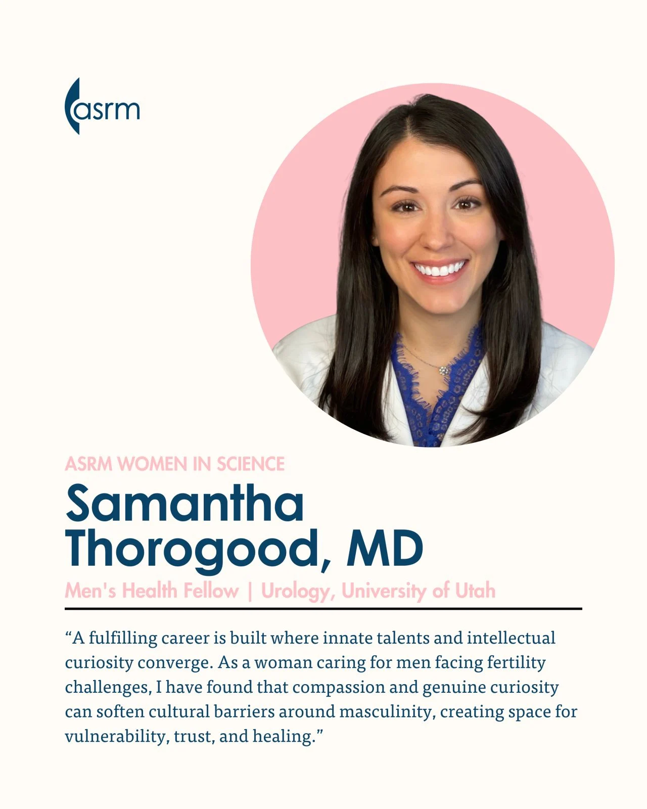 Samantha Thorogood Spotlighted for Leadership in Reproductive Medicine – ASRM