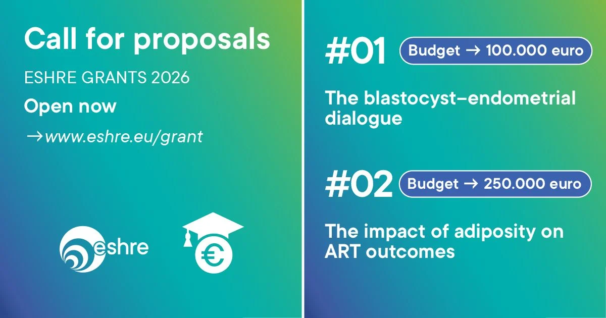 Applications Open for ESHRE Research Grants 2026 – ESHRE