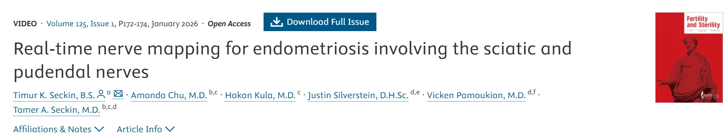 Real-Time Nerve Mapping for Sciatic and Pudendal Endometriosis – Fertility and Sterility