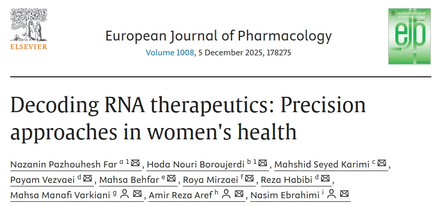 Nael Ismail: Emerging RNA-Based Precision Medicine in Women’s Health