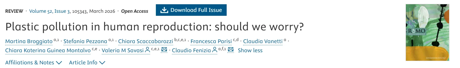 Plastic Pollution in Human Reproduction: Should We Worry? – RBMO