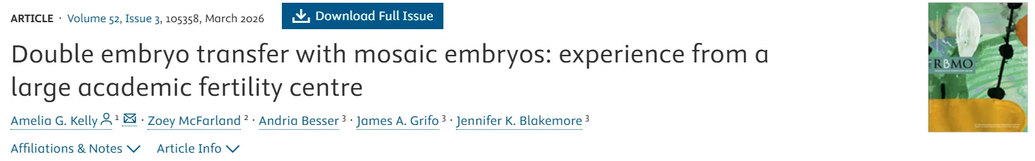 DET with Good-Prognosis Mosaic Embryos Linked to High Twin Risk – RBMO