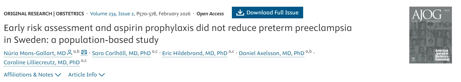 Christopher Robinson: Does Aspirin Prophylaxis Prevent Preterm Preeclampsia?