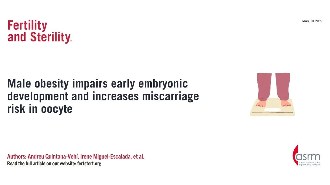 Impact of Male Obesity on Embryo Development and Miscarriage Risk – Fertility and  Sterility