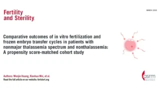 Comparing IVF Outcomes in Patients With and Without Nonmajor Thalassemia - Fertility and Sterility
