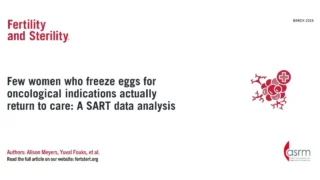 Few Women Return to Use Frozen Eggs After Cancer-Related Preservation - Fertility and Sterility