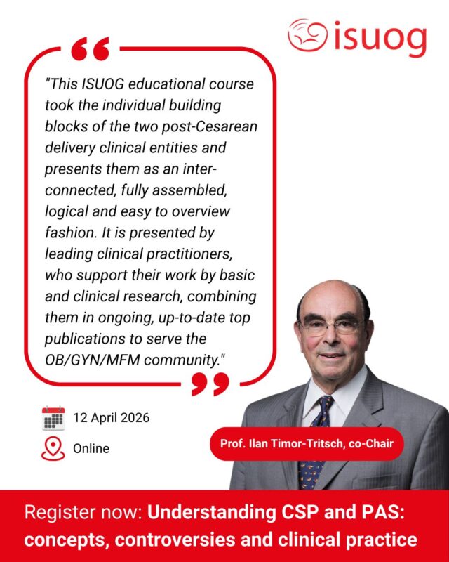 CSP and PAS Course With Ilan Timor-Tritsch – ISUOG