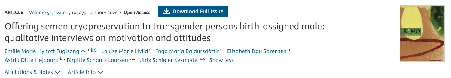 Study Explores Fertility Preservation Decisions Among Transgender Individuals – RBMO