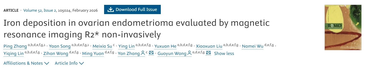 Does Surgery Reduce Iron Deposition in Ovarian Endometriomas? – RBMO