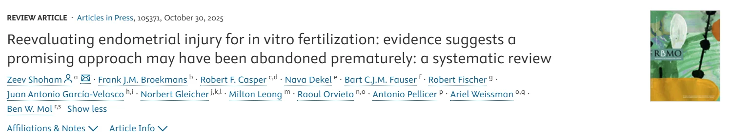 Does Endometrial Injury Improve Pregnancy Outcomes? – RBMO