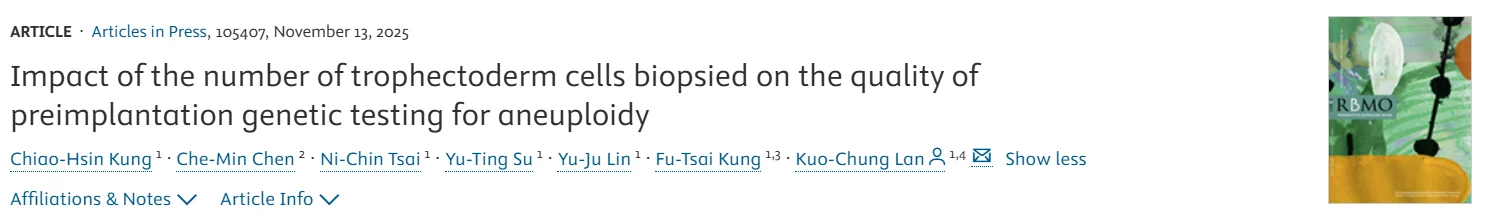 RBMO Shares New Findings on Cell Number Biopsied During PGT-A