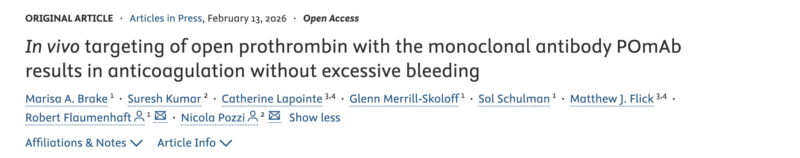 Nicola Pozzi: A New Mechanism to Reduce Thrombus Formation Without Increasing Bleeding Risk