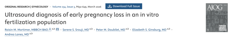 Christopher Robinson: Ultrasound Diagnosis of Early Pregnancy Loss in IVF
