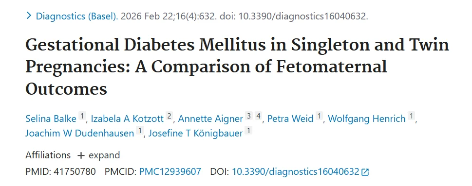 Josefine Königbauer: Is GDM the Same Condition in Singleton and Twin Pregnancies?