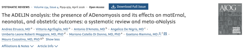 Christopher Robinson: The ADELIN Analysis on Adenomyosis and Its Impact on Pregnancy Outcomes