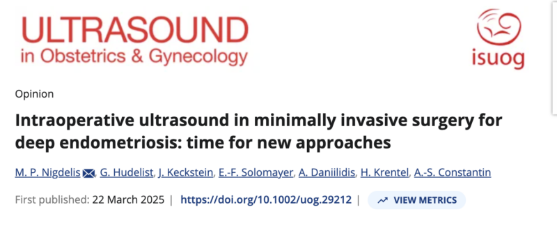 The Role of Intraoperative Ultrasound in Deep Endometriosis Management – ISUOG