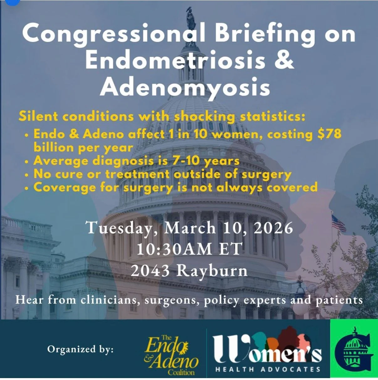 Sheila Ann Mikhail: Women’s Health Advocates Convene on Capitol Hill to Discuss Endometriosis