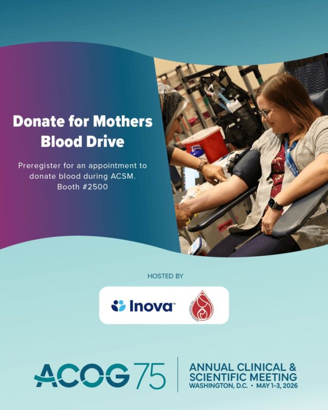Preregister For an Appointment to Donate Blood During ASCM – ACOG