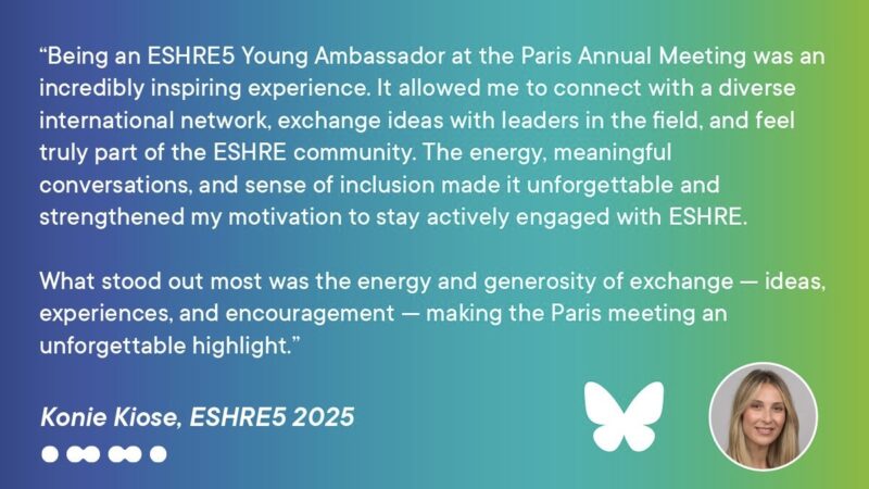 Applications for the ESHRE5 Young Ambassadors 2026 are Still OPEN, But Not for Long! – ESHRE