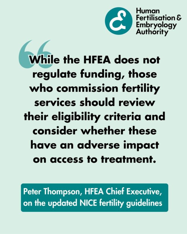 Updated NICE IVF Guidance Contrasts with Declining NHS Support – HFEA