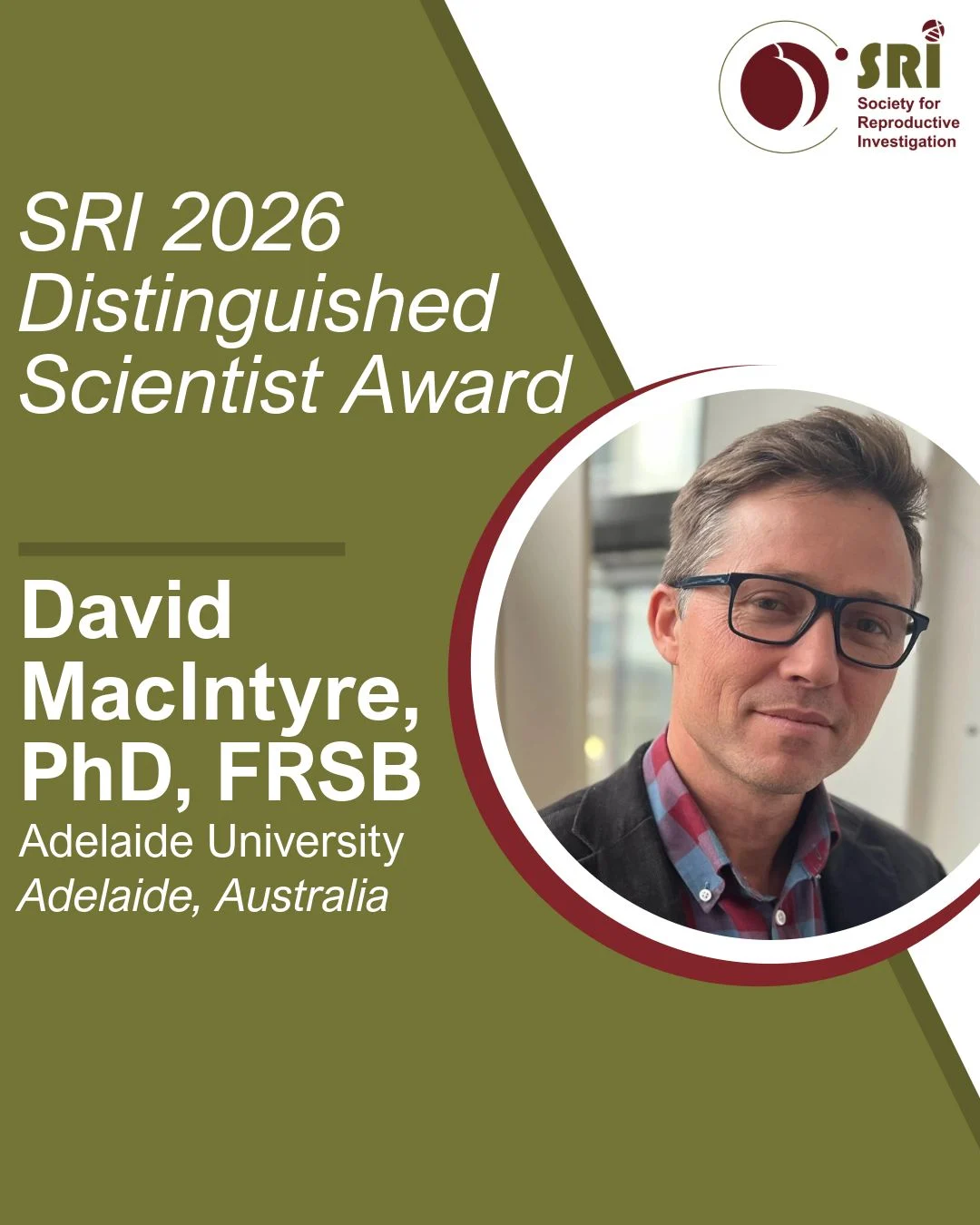 David MacIntyre Awarded 2026 SRI Distinguished Scientist Award – SRI