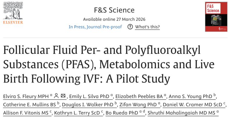 Follicular Fluid PFAS May Influence IVF Outcomes – Fertility and Sterility