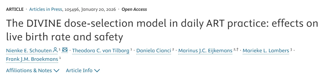 DIVINE Calculator Makes IVF Dosing Safer Without Reducing Effectiveness – RBMO