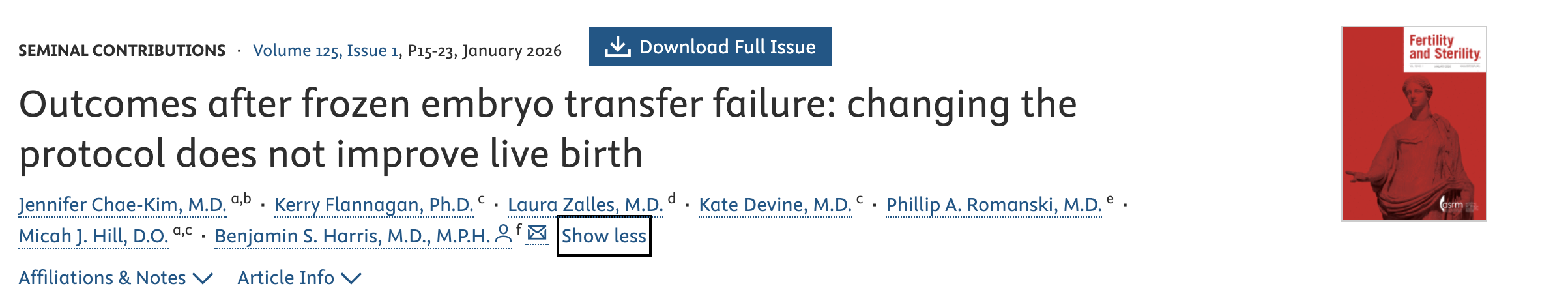 Richard Paulson: Doctor, What are We Going to Do Differently?