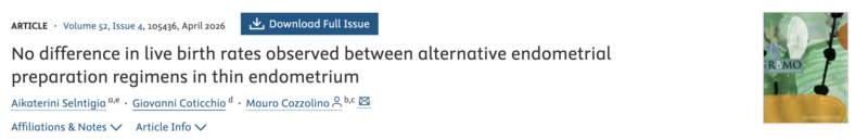 No Difference Between Natural and Artificial Cycles in Endometrium Cases – RBMO