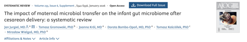Christopher Robinson: The Impact of Maternal Microbial Transfer on the Infant Gut Microbiome