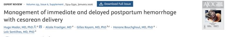 Christopher Robinson: Management of Immediate and Delayed PPT with Cesarean Delivery