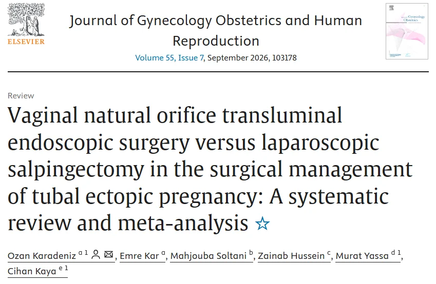 Ozan Karadeniz: Can vNOTES Challenge Laparoscopy in Emergency Gynecology?