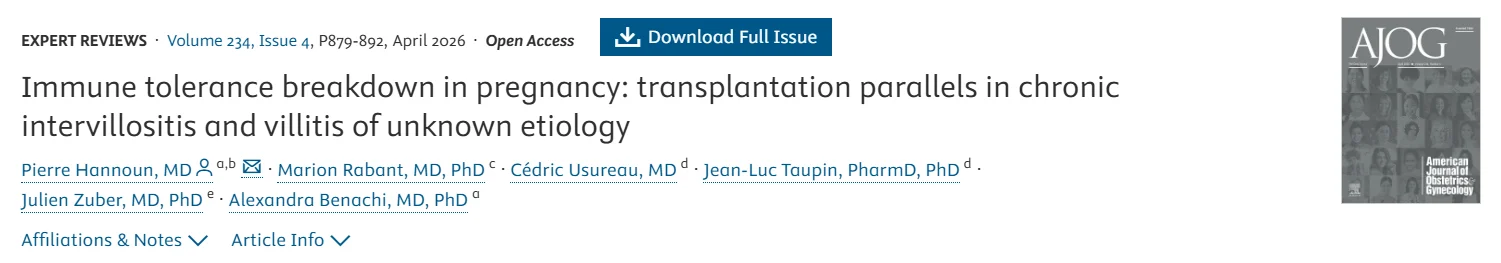 Christopher Robinson: Transplantation Parallels in Pregnancy Immune Disorders
